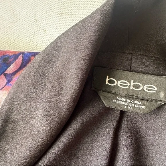 Bebe Womens Jacket size Large butterfly floral print - Picture 2 of 13